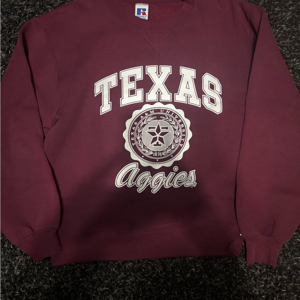 Russell Athletic Burgundy Texas Aggies Crewneck Sweater